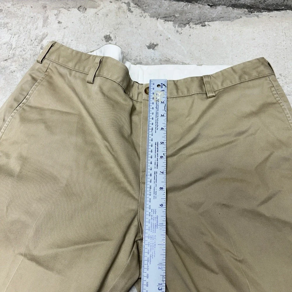 LL Bean Standard Fit Chinos‎ Khaki Tan Mens Size 36x34 Pleated